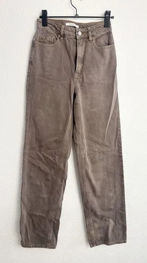 PacSun 90s Boyfriend Jeans 24‎ Brown High Rise Relaxed Straight Leg Denim thumbnail 1