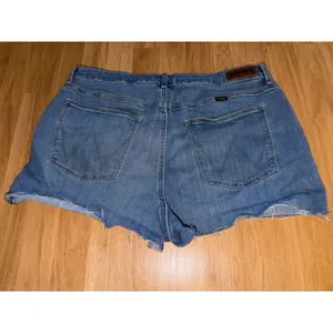Wrangler Womens High Waisted Cutoff Denim Shorts Medium Wash Blue 18W Western thumbnail 5