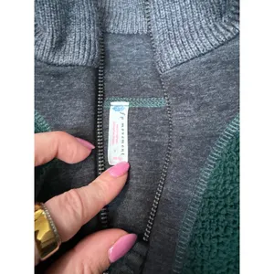 Free People FP Movement Moutain Dreamin Reversible Fleece Quarter Zip Green XS thumbnail 4