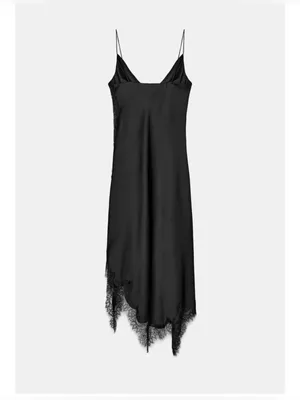 Zara ZW collection satin lace dress‎ thumbnail 5
