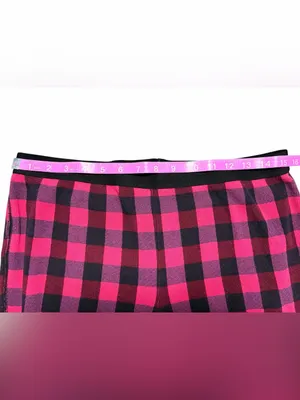Victoria’s Secret Thermal Pink Black Plaid Pajama Set Size Large thumbnail 9