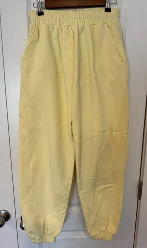 Daily Drills Yellow Henley Fleece Lined Sweatpants!!! thumbnail 1