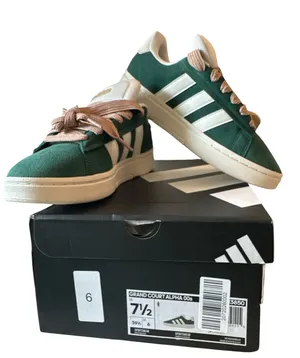 Adidas Grand Court Alpha Lace Up Sneakers Women's US 7.5 Collegiate Green NWB thumbnail 1