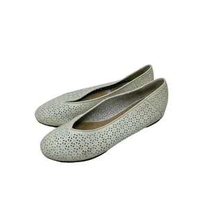 Eileen Fisher White Lasercut Leather Ballet Flats Size‎ US 8.5 thumbnail 3