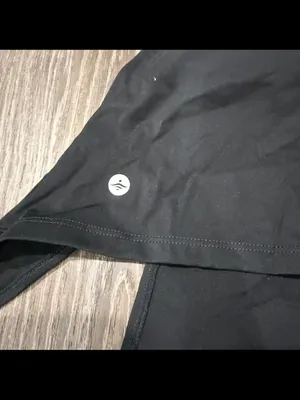 NWT Halara Black Asymmetrical Swim Top thumbnail 3