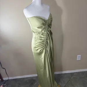 SABO Alyssia Strapless Maxi Dress Sage Green Hue Sz M Wedding Event Bridal Party thumbnail 8