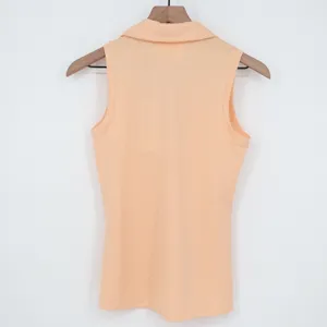 Walter Hagen Clubhouse Scallop Sleeveless Golf Polo Peach Fuzz Womens XS thumbnail 7