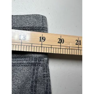 LOFT Gray Plaid Pull On Pants XL Stretch Slim Skinny Office‎ Workwear Y2K thumbnail 7