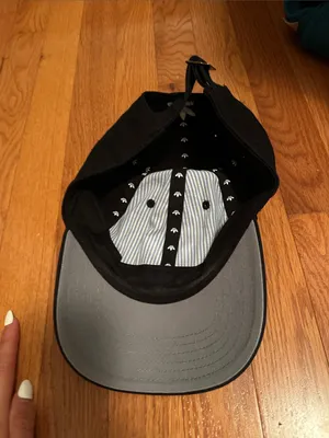 adidas Black Cap with White Trefoil Logo thumbnail 3