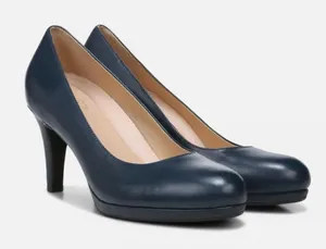 Naturalizer Michelle Pumps Leather Shoes Navy Women’s Size 9 Classic Neutral thumbnail 1