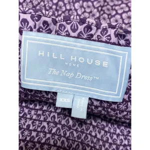 Hill House Athena Nap Purple Floral Smocked Puff Sleeve Mini A-Line Dress Sz XXS thumbnail 5