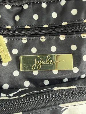 JuJuBe BFF Convertible Diaper Bag Backpack Black White Floral Polka Dot‎ Pad thumbnail 3
