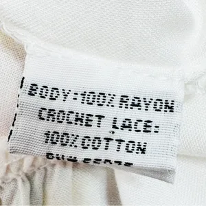 Raviya Crochet Bodice Top‎ Tiered Boho Midi Dress Cover Up White Multi Medium thumbnail 11