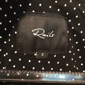 Rails Abby Top Black Polka Dots Neckline Tie Small thumbnail 5