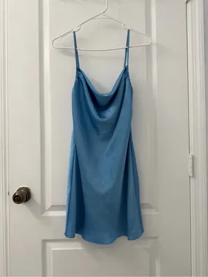Aritzia Allusion Light Blue Mini Dress (Size S) thumbnail 7