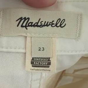 NWT Madewell Sz 23 Griff Superwide-Leg‎ Cargo Utility Pants Ivory Cream NO076 thumbnail 7