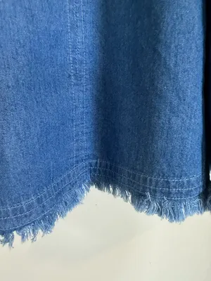 Tea Rose Denim Top Blue thumbnail 3