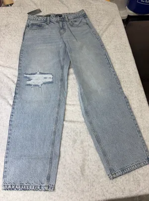 Wild Fable Mid-Rise 90s Relaxed Straight Leg Jeans Light Wash Distressed 10S NWT thumbnail 1