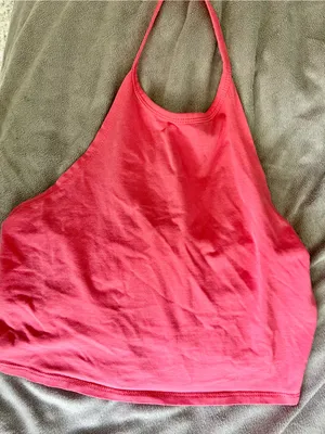 Bear Dance Coral Halter Crop Top thumbnail 1