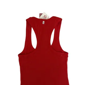 Ecko Red Y2K Ribbed Beater Sequence‎ Tank Top Size Small Red Cotton thumbnail 7