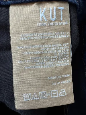 Kut From the Kloth Meg High Rise Fab Ab Wide Leg Jeans Denim Yielded Wash Blue 8 thumbnail 9