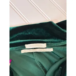 Urban Outfitters Velour Emerald Green Mini Drees Stretchy Quiet Luxury Soft Sz M thumbnail 5