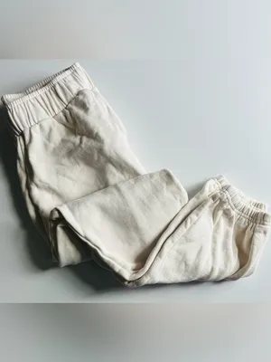 Pact • Cream Ivory Organic Cotton Jogger Sweatpants thumbnail 2