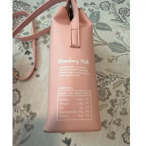 Sweet & Fresh Strawberry Milk Pink Cartoon Faux Leather Shoulder Bag Crossbody thumbnail 3