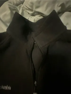 Columbia Black Fleece Jacket with White Logo Tag thumbnail 1