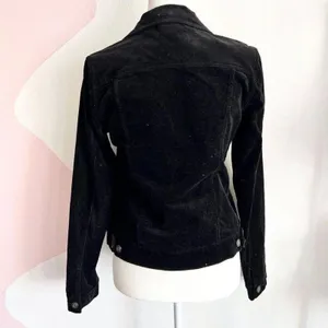 Black Corduroy Jacket Women's Vintage 90s 2000s Y2K 2000s Grunge‎ Retro Large thumbnail 3