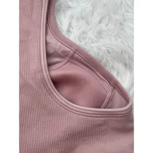 Nike Skims Ribbed Seamless Racer Front Bra Himalayan Size Medium thumbnail 8
