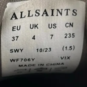AllSaints VIX Women;s White Leather Low Top Athletic Trainers Sneakers Shoes 7 thumbnail 6