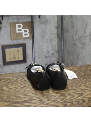 NWT A New Day Womens Valentina Pointed Toe Buckle Ballet Flats 94462477 Black 6M thumbnail 5