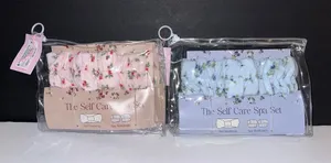 wild fable Floral Self Care Spa Headwrap Set - Pink and Light Blue thumbnail 1