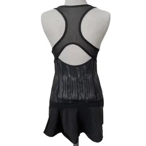 Lululemon Ace Dress Tennis Size Scratch Match Black Multi Mesh Size 4 Cut Out thumbnail 8
