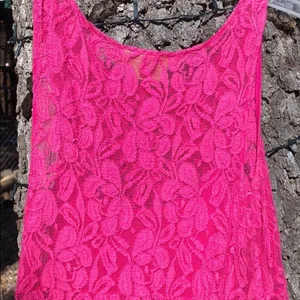 Free People Pink Lace Maxi‎ Dress thumbnail 6