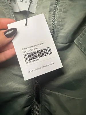 Princess Polly Thalya Green Cropped Bomber Jacket Women’s US 6 NWT thumbnail 5