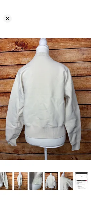 Lululemon All Around Crewneck Sweater White Opal Like New Size 8. Size tag missing- use measurements. Stretchy structured material. See pics for more info. Style W3ERJS 19.5-20.5” bust thumbnail 9