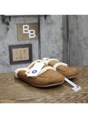 NWT A New Day Women’s Lucie Cozy Lined Footbed Flats 94622294 Brown 6M thumbnail 2