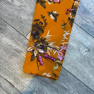 Like an Angel Womens‎ Medium Polyester Orange Fall Floral Pants thumbnail 8