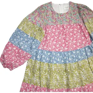 NWT Tuckernuck Hyacinth House August Maxi in Patchwork Floral Cotton Dress M thumbnail 3