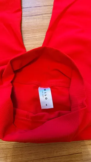 WILO Anthropologie The Label Sports Bra & leggings size small red thumbnail 5