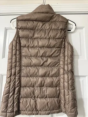 Heatkeep Women's Light Brown Taupe Insulated Puffer Vest Zip Front Small thumbnail 5