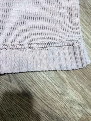 Aerie‎ Chenille Oversized Turtleneck Sweater Womens XS Blush Pink Soft Knit thumbnail 3