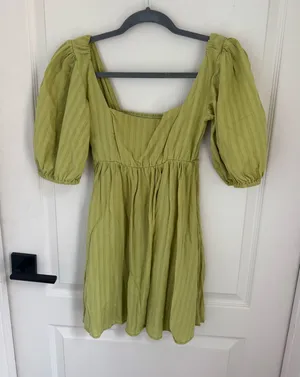 Show Me Your Mumu Smitten Babydoll Dress in Pear Green thumbnail 1