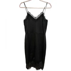 Zara W&B Collection Lacey Vneck Bodycon Spaghetti Strap Cocktail Party Dress M thumbnail 4