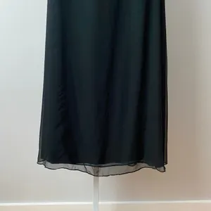 Jim Hjelm 12 Black Gown Rosette Empire Waist Chiffon Maxi Dress‎ Occasions Goth thumbnail 3