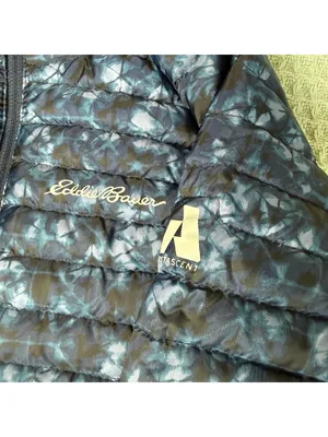 Eddie Bauer First Ascent Stormdown 800 Jacket Womens Medium Blue Goose Down Coat thumbnail 2