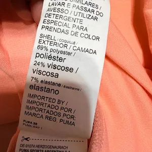 Puma‎ Womens XL Peach Apricot Cropped Hoodie Long Sleeve Pullover 846115-26 thumbnail 8