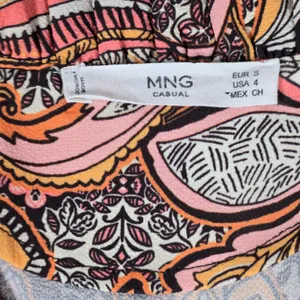 MNG Casual Dress‎ Women's Small Orange Pink Paisley Print Long Sleeve Mini 4 thumbnail 3